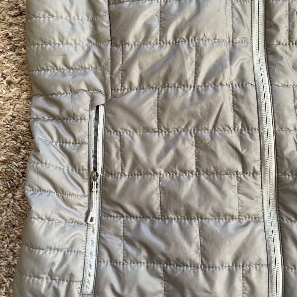 Patagonia Nano Puff Vest Womens Medium Gray Gorpcore Outdoor Better Homes Logo - Picture 6 of 12